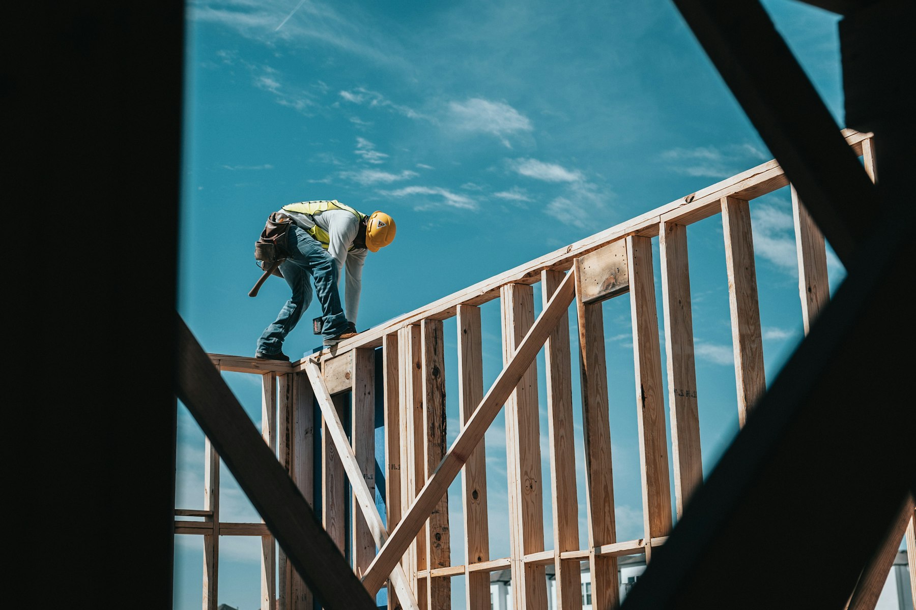 Zimmerer und Holzrahmenkonstruktion